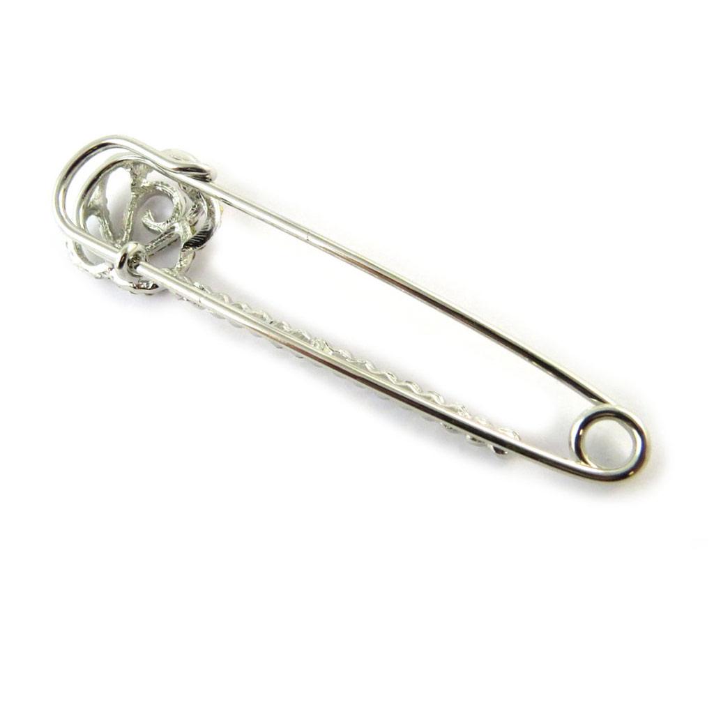 Les Trésors De Lily [N6329] - White 'Sissi' Designer Brooch (Rosa Romantica)