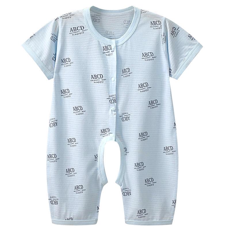 2023 Korean Style Infant Short Sleeve Cotton Bodysuit - Summer Thin Baby Jumpsuit