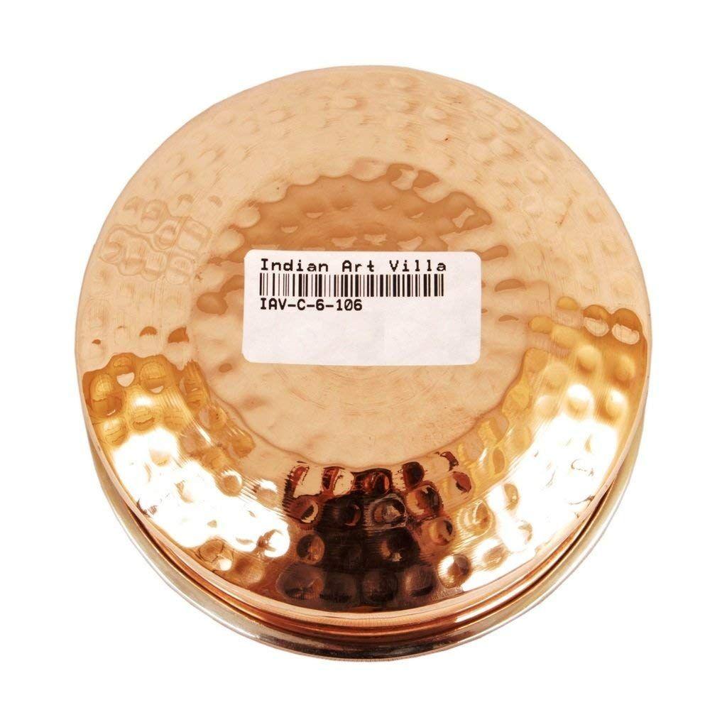 Steel Copper Serving Handi Bowl, Serveware & Tableware, Home Restaurant, Volume-300 ML, Pack of 1