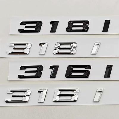 3D ABS Chrome Black Car Styling Logo 316i 318i Badge Rear Trunk Emblem Decal For 3 Series E36 E46 Auto Accessories
