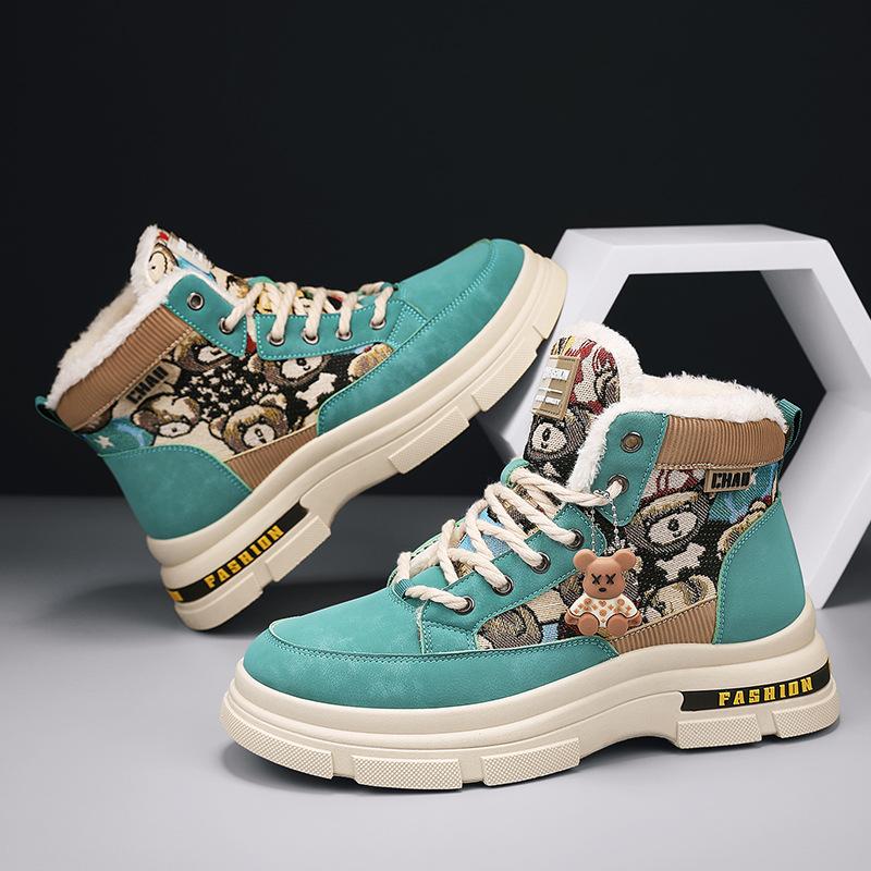 Martin boots winter new high-top casual British wind locomotive mid-top men's boots