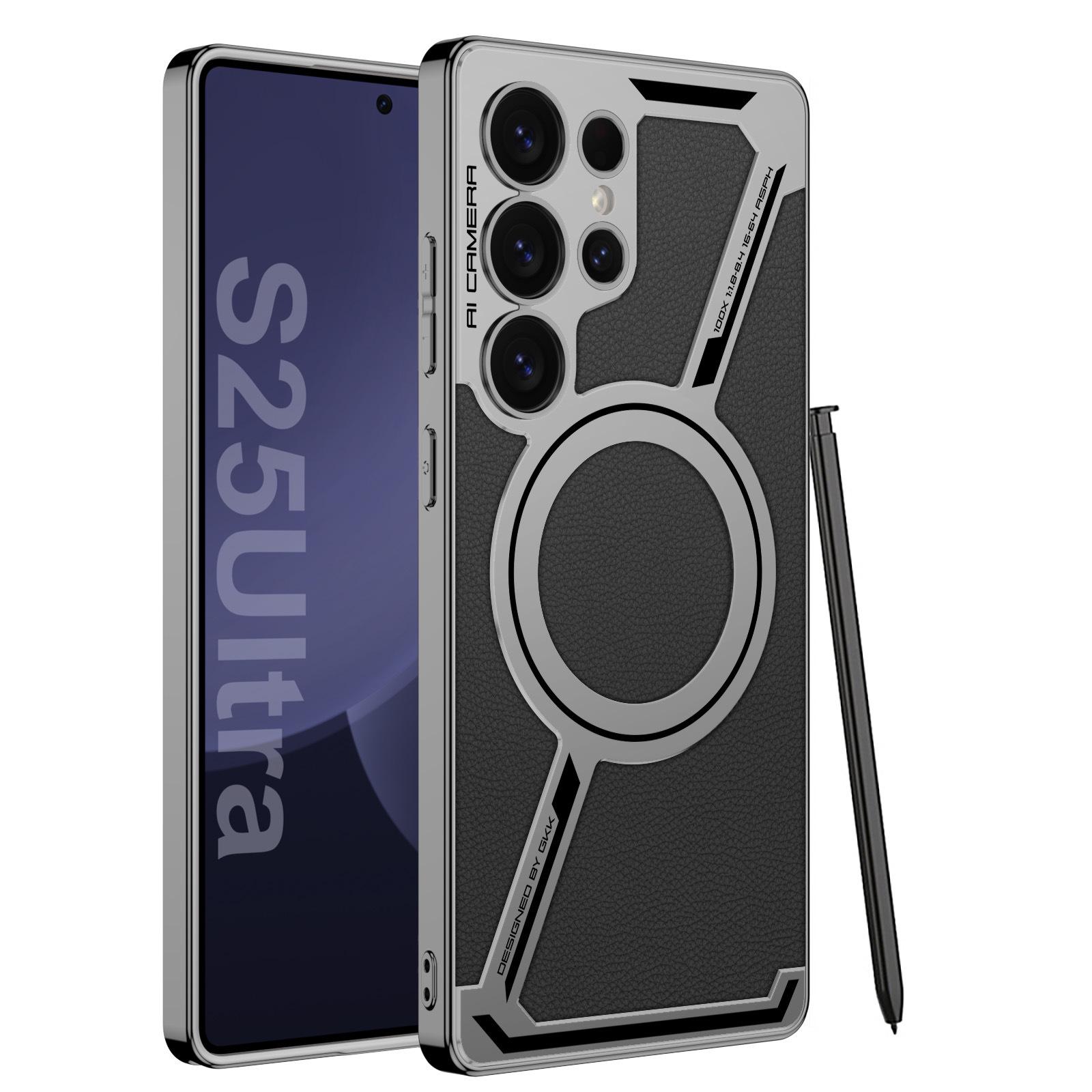 GKK Cross-border Samsung S25 Ultra Wireless Charging Leather Phone Case SM-S25 Ultra