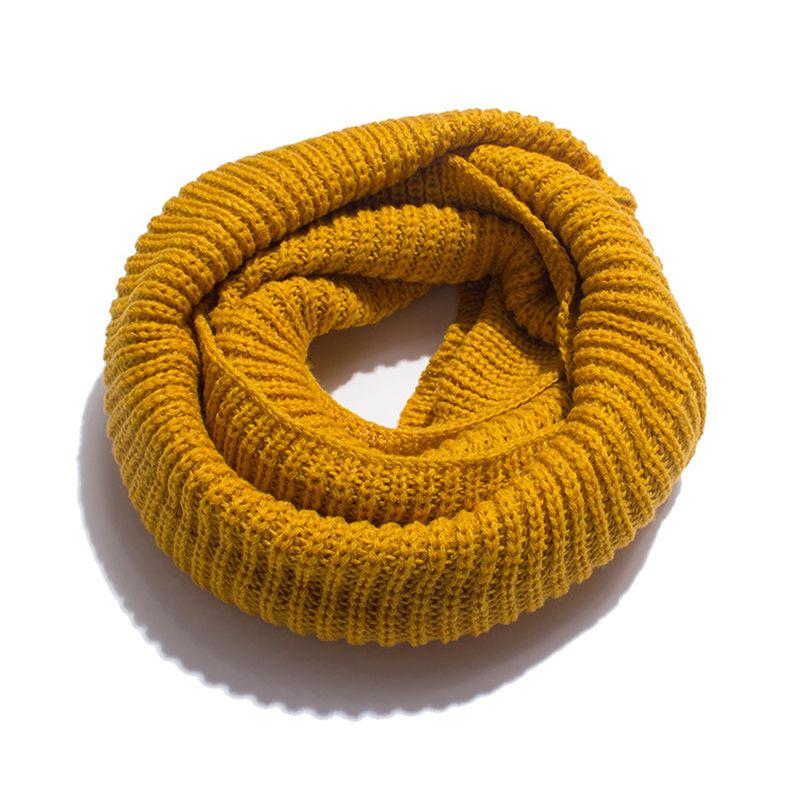 Autumn and Head Pin Woven Scarf Scarf Keep Scarf Two-Loop Warm Fashion Winter Wool