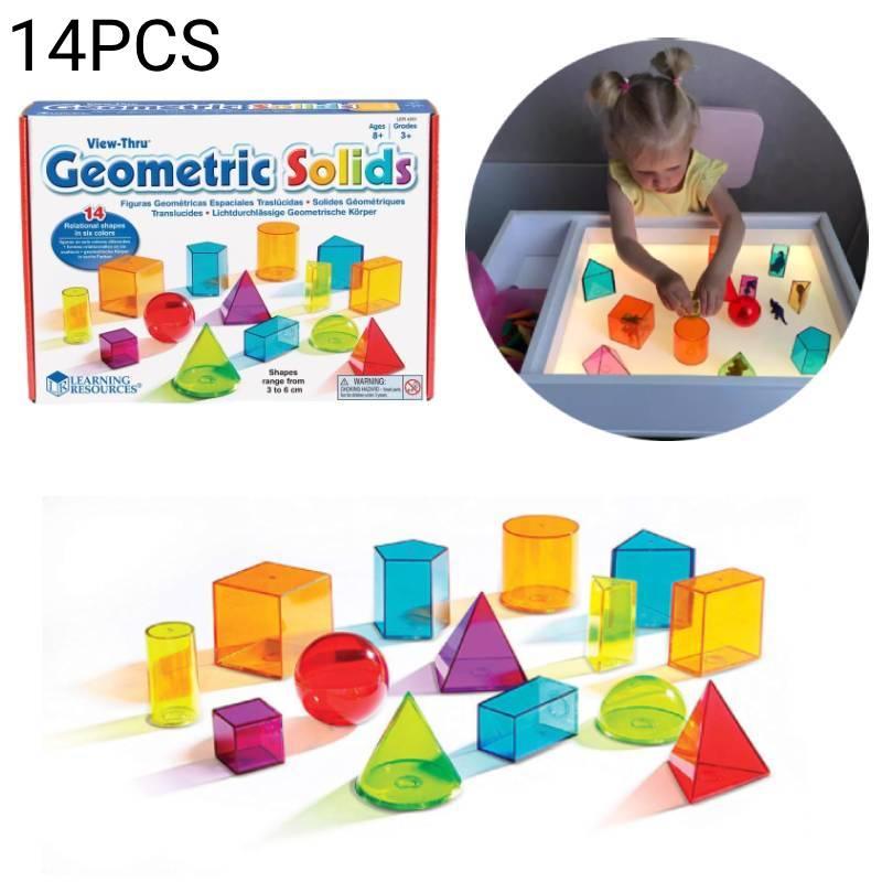 Transparente Geometrische Bausteine Für Kinder Lernmaterialien Lr Baby Mathe Spielzeug