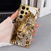 Electroplated Gold New Phone Case for Samsung Galaxy S26 Ultra S25 Plus S24 S23 S22  Tempered Glass Artistic Texture Patterns