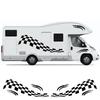 Für Camper Wohnmobil Van Pferdeanhänger Wohnwagen 6 Stück Wohnmobil Auto Karosserie Dekor Aufkleber Racing Sport Styling Vinyl Aufkleber Tuning Zubehör