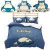 Pokemon Snorlax 3d Digital Print Bed Set With Cartoon Pattern For Kids Bedroom Decor