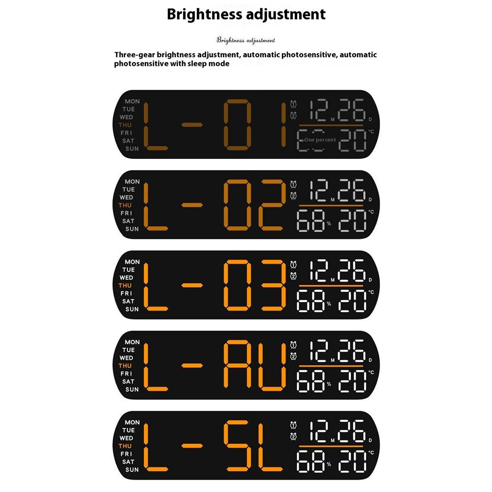 5512 LED Digital Alarm Clock Multi Function Time Temperature Date Display Electronic Clock