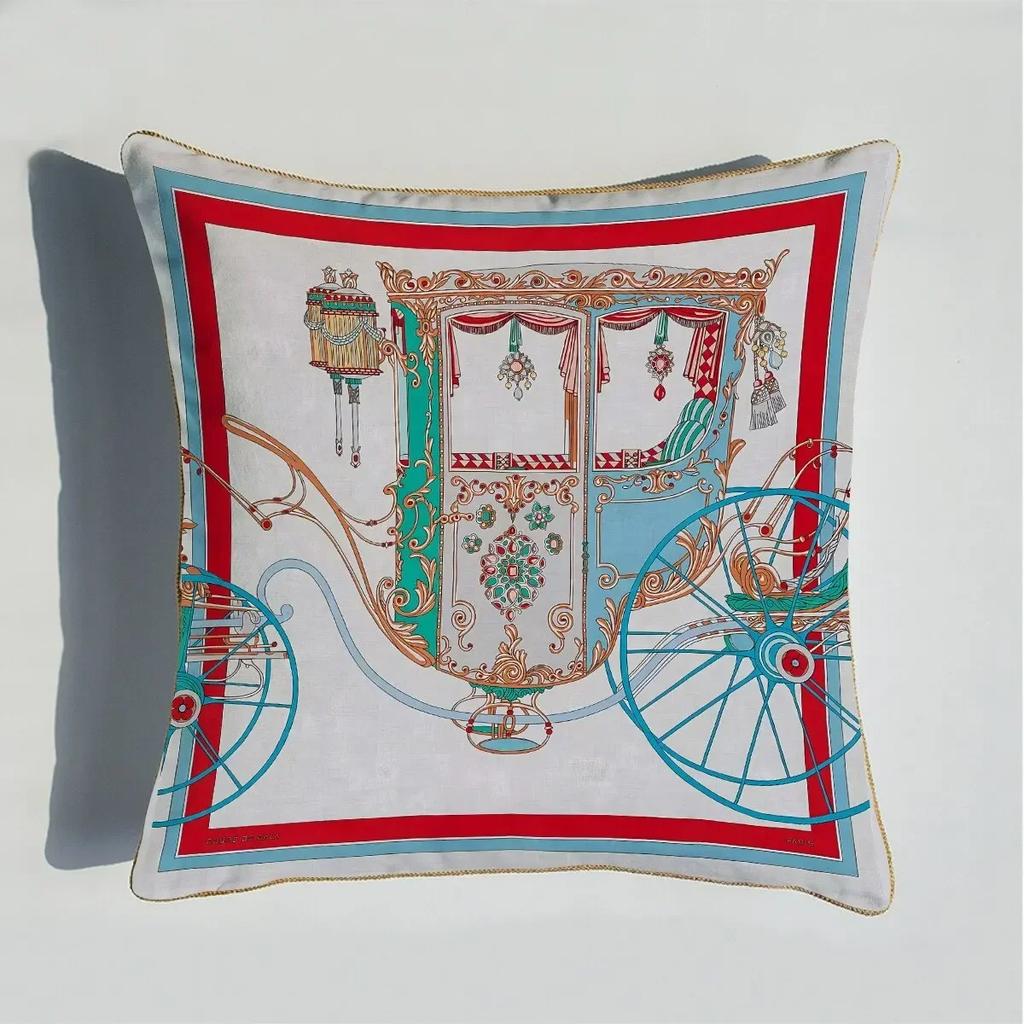 40/45/50/60cm Throw Pillow Polyester Cushion Cover Print Palace Rose Horse Pattern Sofa Couch Pillows for Home Decor Pillowcase
