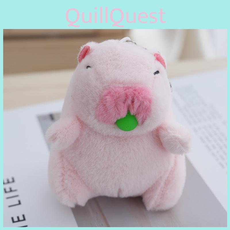Creative Bubble-blowing Capybara Keychain Plush Toy Soft Adorable Novelty Gift