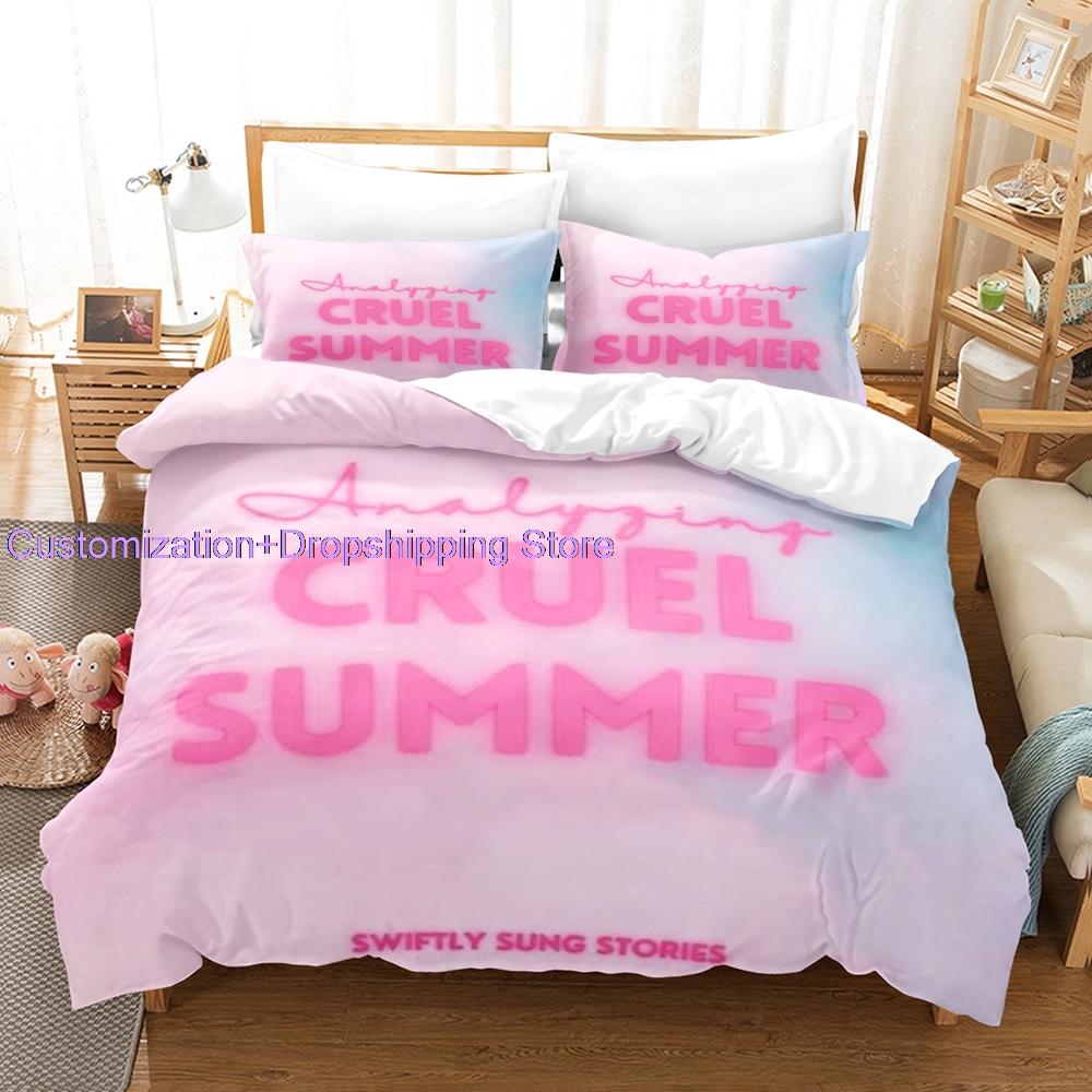 Cruel Summer Music themed fans love it Bedding Set Single Twin Full Queen King Size Bed Set Kids Bedroom Duvetcover Sets  Bed