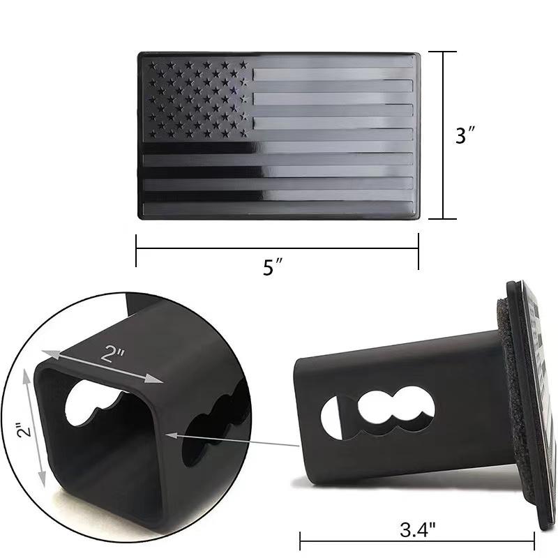 Trailer Hitch Cover Simple Installation Metal Trailer Hitch Cover Dirtproof Reliable Protection Attractive Appearance