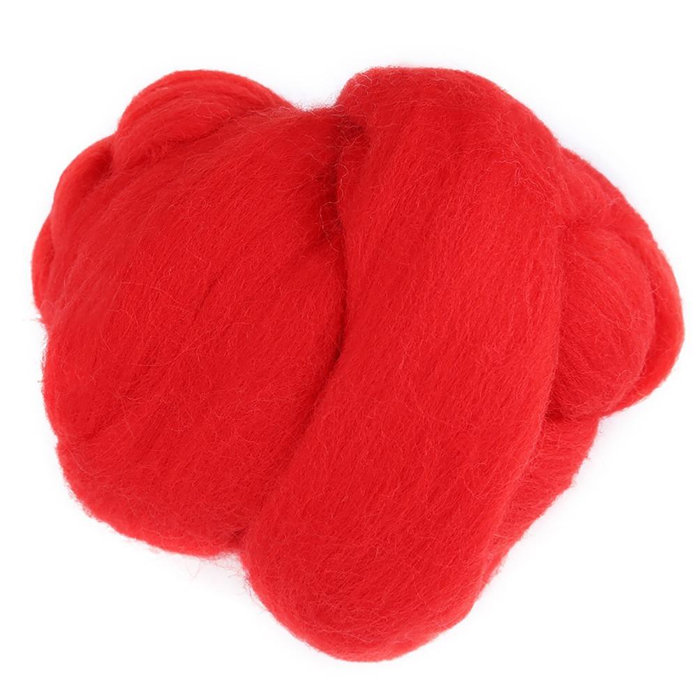 Felt Making 55g Colored Needle Felting Wool Soft Texture Blue Wool Roving Felting Wool DIY Craft