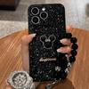 Flash Diamond Mickey Doll Is Suitable for Apple 13promax Mobile Phone Case Iphone16 Light Luxury High Sense 15 New Women's Models