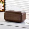 Faux Walnut Chinese-Style Tissue Box for Home, Dining Room, Living Room, Coffee Table, Hotel, B&B Storage