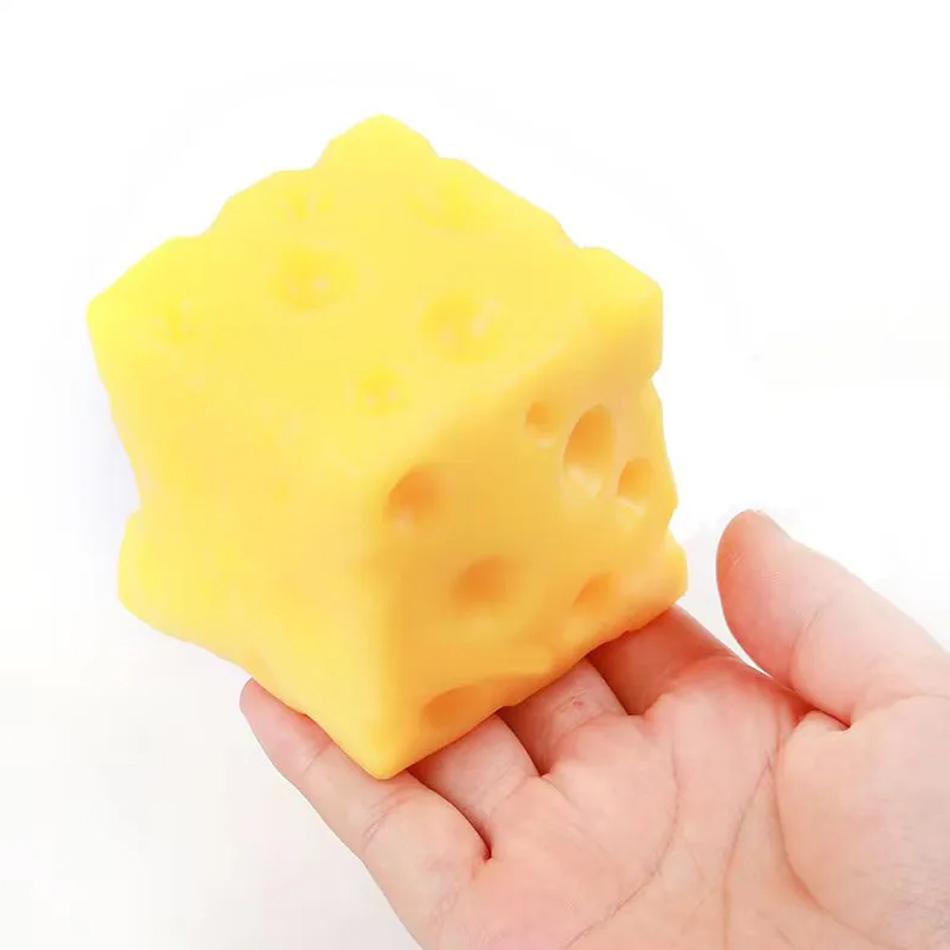 Squishy Square Cheese Squeeze Toy Soft Decompressing Pinching Cheese Sticky Slow Rebound Toy Christmas gift