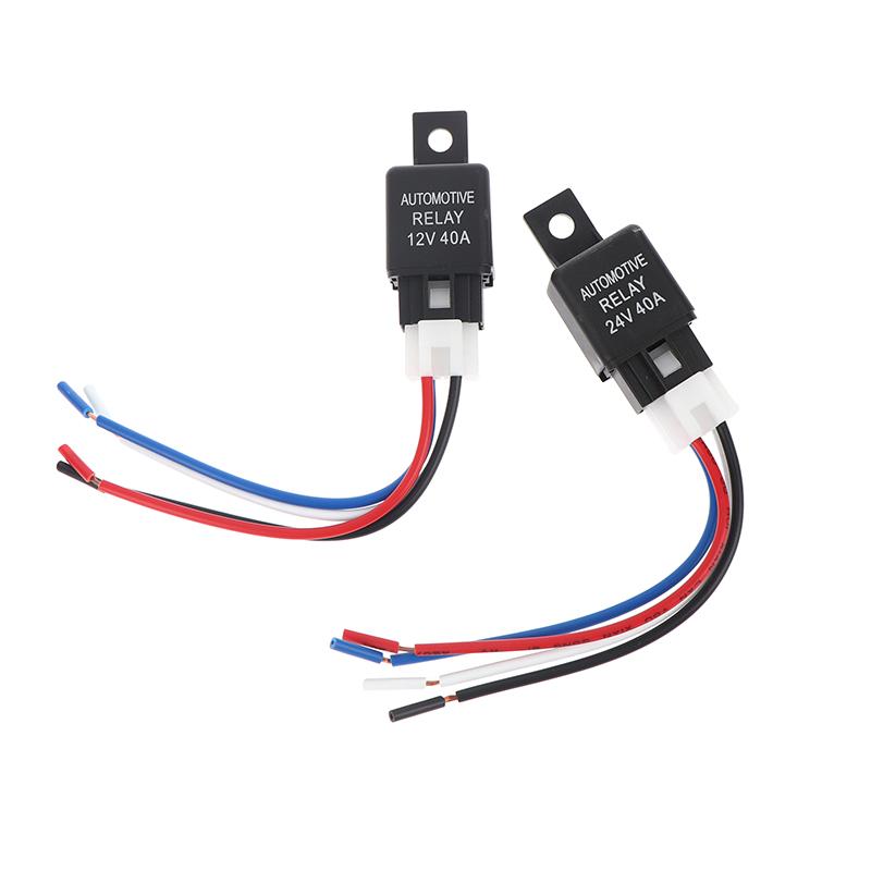 12V 24V 40A Car Relay 4 Pin SPST Automotive Relay for Safety Strobe Lights and Vehicle Modification Reliable Quality