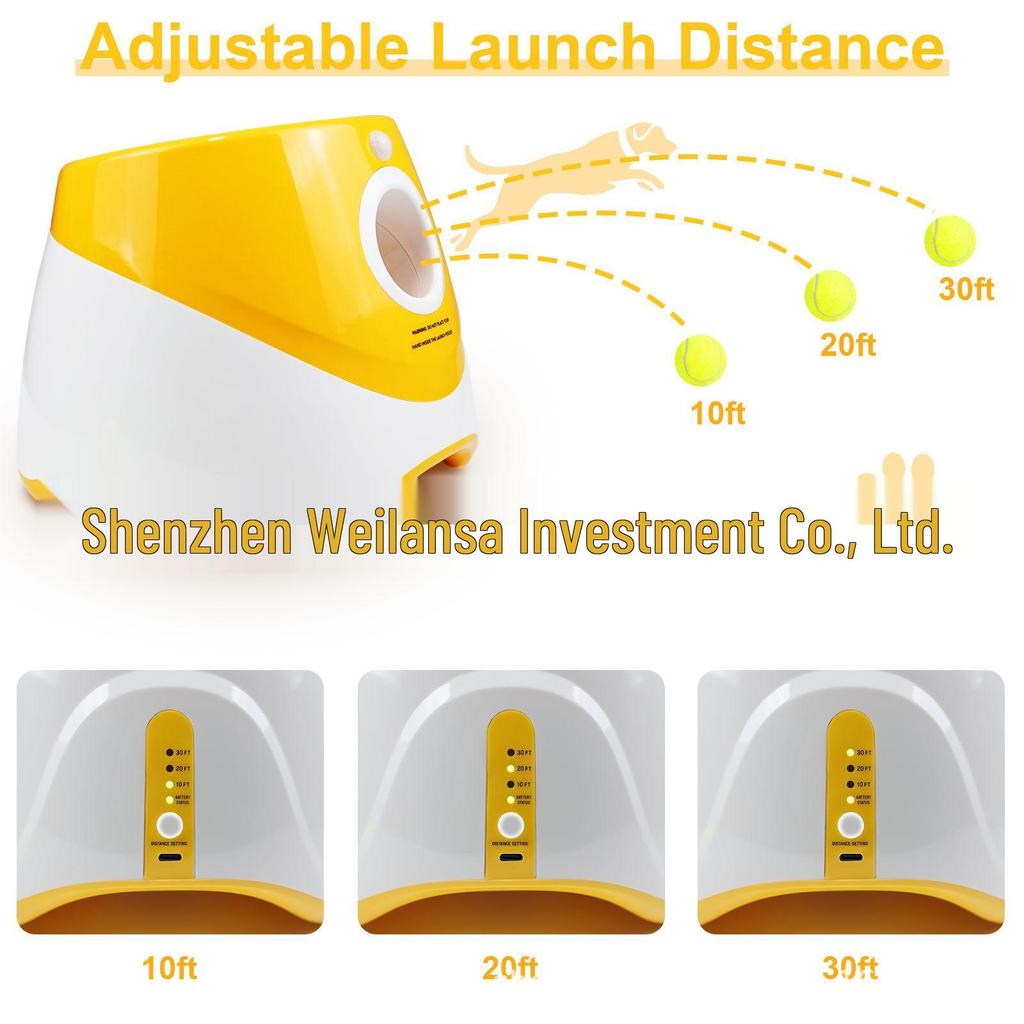 Automatic Dog Ball Launcher: Outdoor Pet Toy & Tennis Thrower