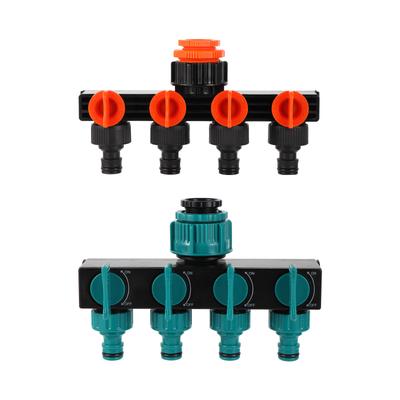 4-Wege-Wasserschlauch-Rohrverteiler, 1 Zoll bis 3/4 Zoll bis 1/2 Zoll Innengewinde, Gartenwasseranschluss, Wasserhahn, Bewässerungs-Shuntventil