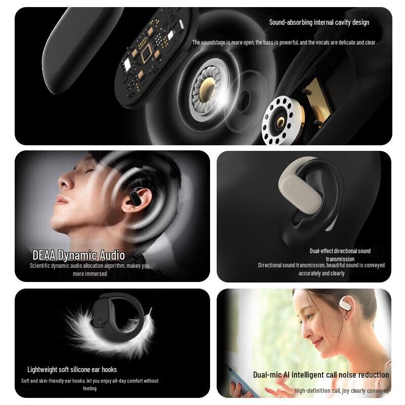 Newmine Q3 Open-Ear Clip-On Sport Bluetooth Headphones