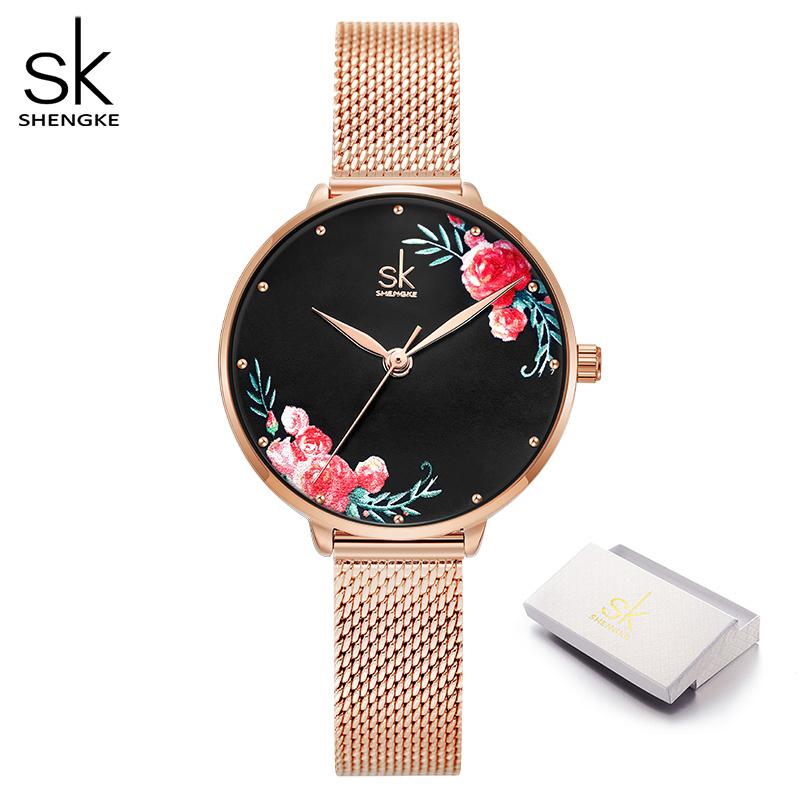 Shengke Original Style Women's Quartz Watches Top Brand Ladies Wristwatches Best Gifts Clock for Wife,Friend,Family