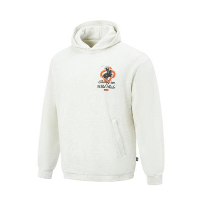 Li Ning Basketball Series Letter Print Hooded Soft Breathable Versatile Loose Sweatshirt Men Sweatshirt AWDVH93-1