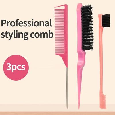 Kammset Haarstyling Spezial Spitzschwanz Schlagen Doppelkopf-Bürste Augenbrauen Lang Friseur Make-up Hochsteckfrisur Kinder Friseursalon Werkzeuge
