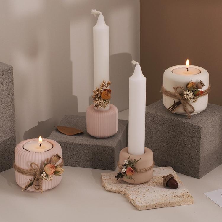 Silikon-Teelichthalter-Formen Zylinder Silikon-Kerzenständer-Form für Kerzentasse Teelichthalter Kerzenständer Dekoration