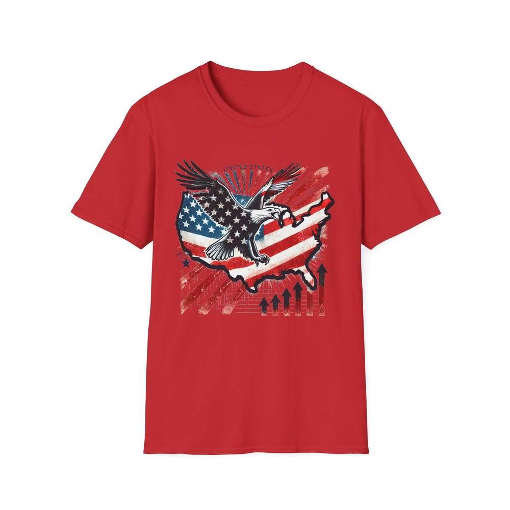 Patriotic Eagle Graphic TShirt Independence Day Gift Usa Tee Vintage Style S