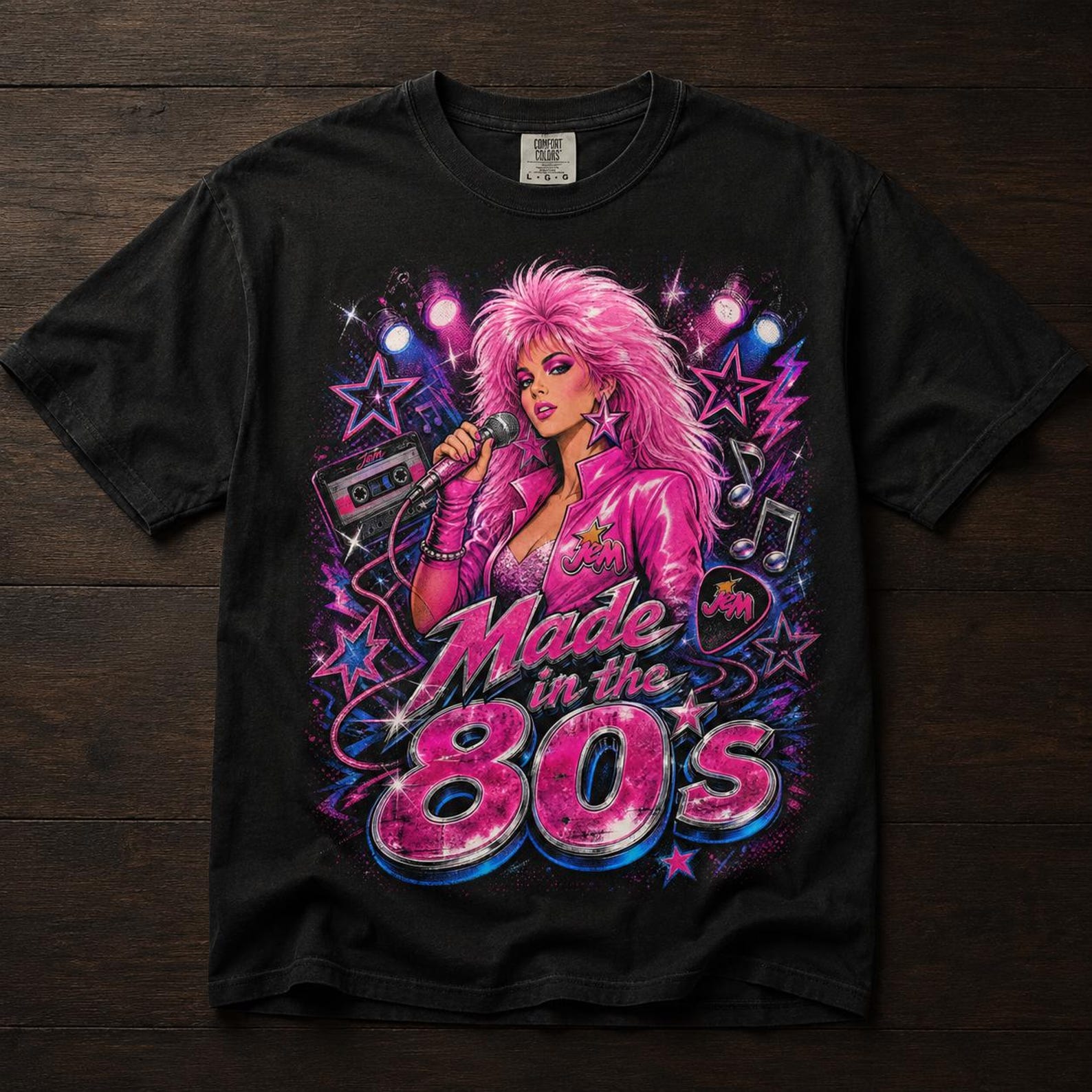 Jem and the Holograms 80s Tee | Retro Pop Culture Shirt 2XL