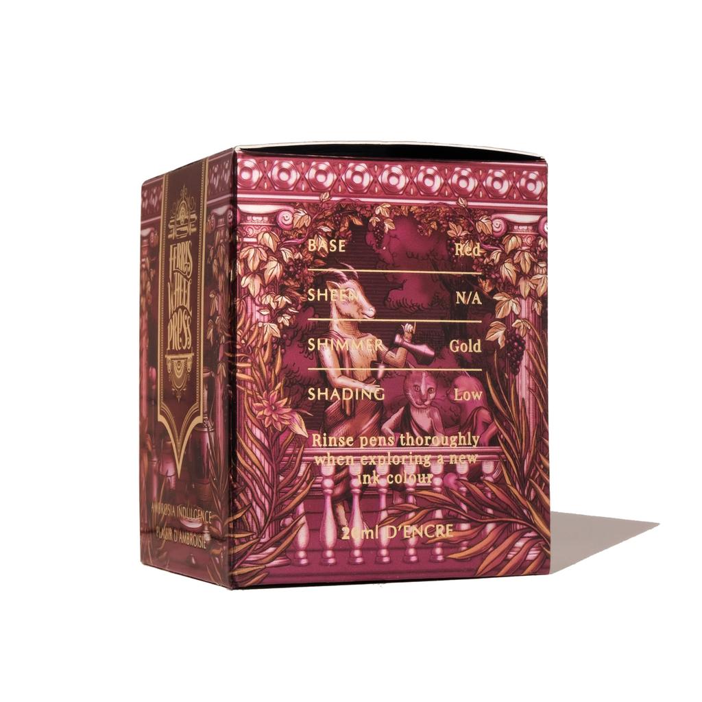 Ferris Wheel Press Fountain Pen Ink, FerriTales Collection, Red and Gold Shimmer, 85ml