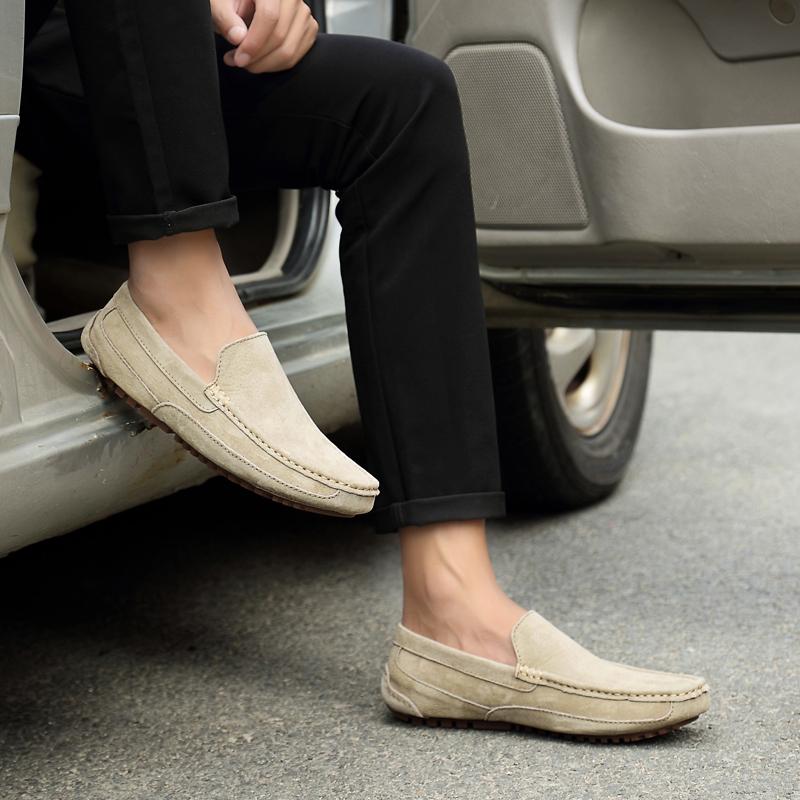 Men’s Moccasins Driving Shoes Comfort Flats Casual Slip On Plus Size Suede Shoes for Men Over Sized