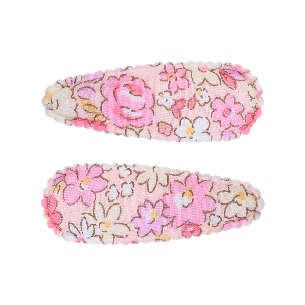 2 Stück/Set Bedruckte BB Haarspange Haaraccessoires Handgefertigt Leinwand Blume Haarspange Mädchen Süße Haarspangen Kopfschmuck Geschenk