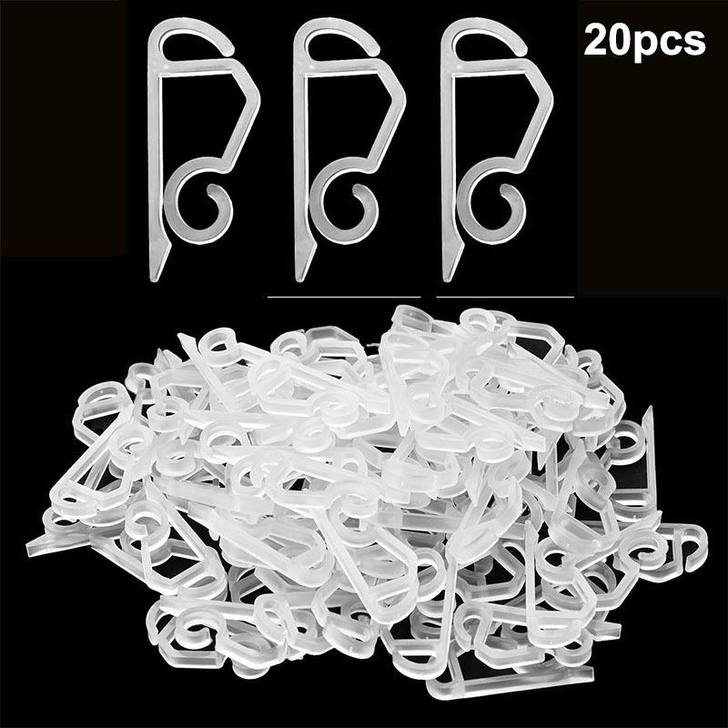 20/50Pcs Outdoor Gutter Hooks Christmas Light Clip Hanging String Cable Wire Rope Holder Weatherproof Holiday Decor Hook