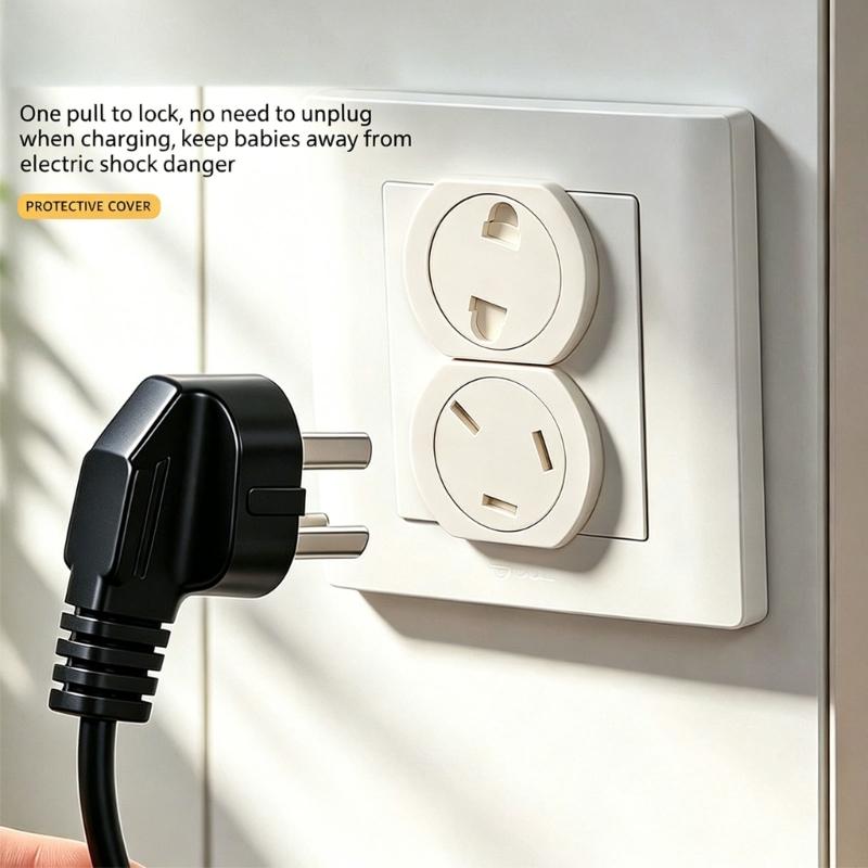 10Pcs Socket Protector Plastic Plugs with Closing Design Safety Outlet Plug Covers For Electrical Power Outlets M4YD