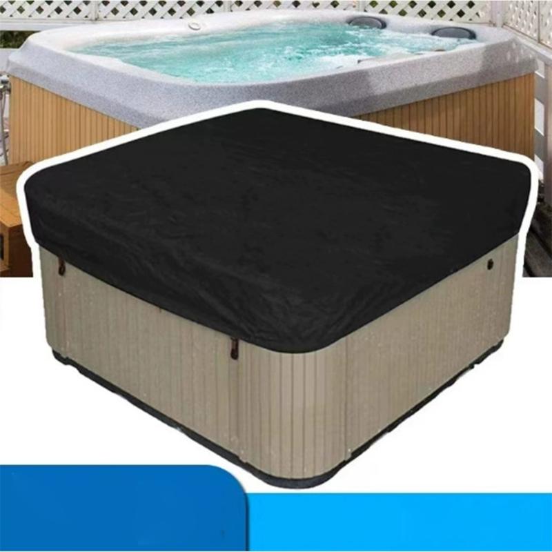 Mprehensive Protective Square Cover for Outdoor Hot Tub Shielding from Rain Sun Leaves and Animals In Conditions