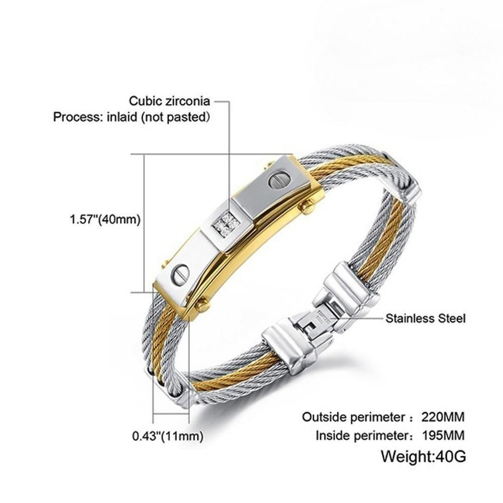Luxury Titanium Steel Rhinestone Bracelet Unisex Sparkle Wristband Minimalist Fashion Statement Jewelry