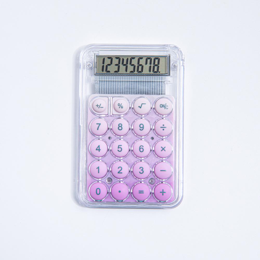Compact Transparent Mini Calculator for Students