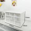 Scatole Organizer da Scrivania a 9 Scomparti Trasparente Cassetto Piccolo Diviso Scatola Portaoggetti da Parete per Studenti Carino