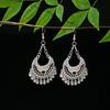 Vintage Ethnic Miao Silver Alloy Teardrop Tassel Earrings