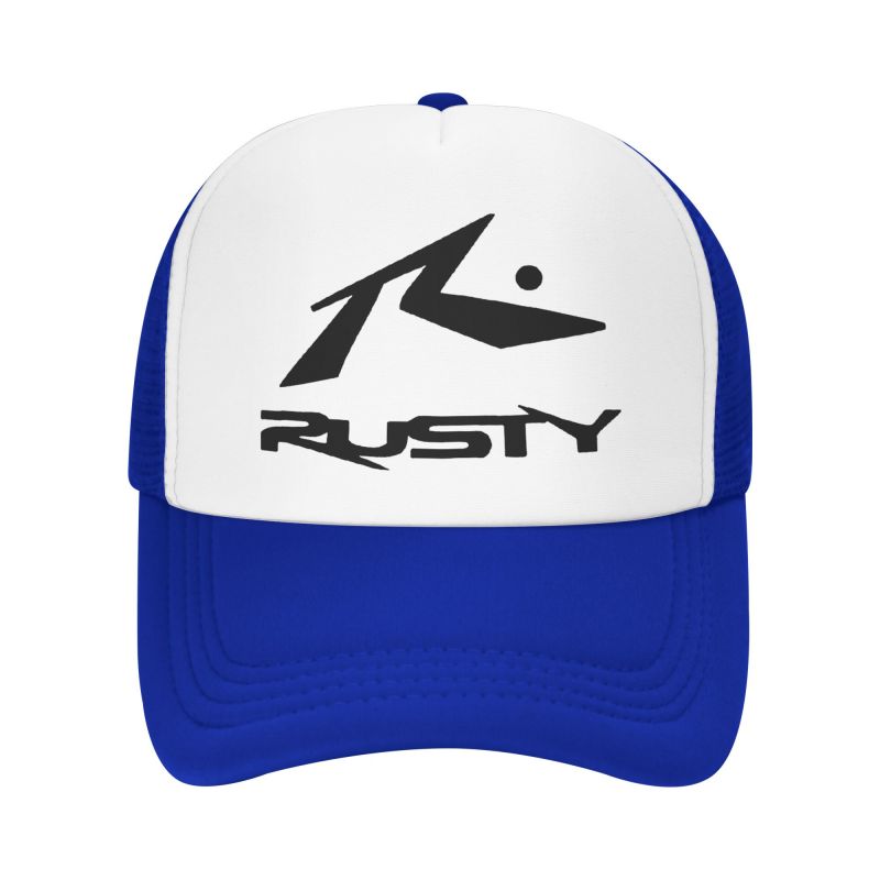 New Rusty Men TV Screen Graphic Print Baseball Cap Casual Unisex Breathable Sun Visor Snapback Hat Summer Mesh Trucker Hats