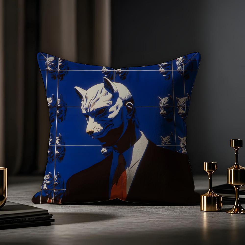 Dead For Love Cushion Cover Anti-dustmite Pillowcase Invisible Zipper Silky Short Plush Sofa Cushion Cover