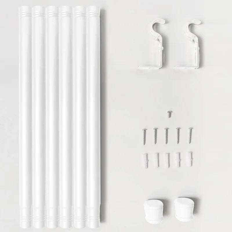 Roman Rod Metal Wrought Iron Rods Thickened Aluminum Alloy Spliced Curtain Rod for Windows Curtain Track Curtain Frame