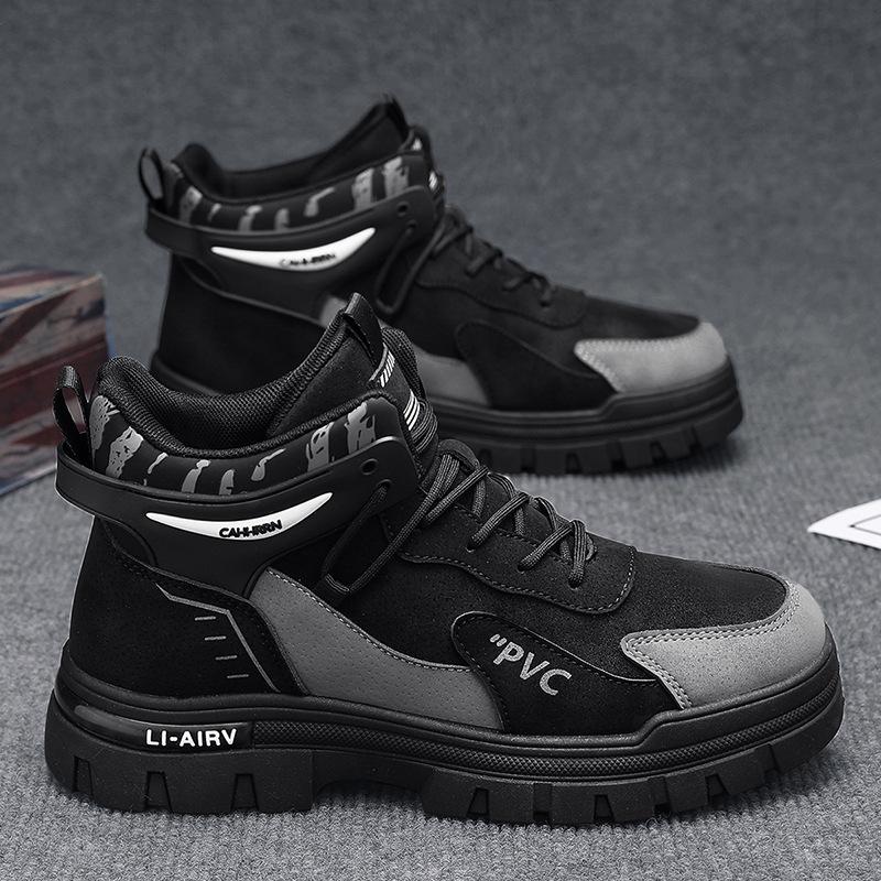 

High-top men s shoes 2024 autumn new tooling style outdoor mountaineering winter Martin boots men s trend leather boots men s 39