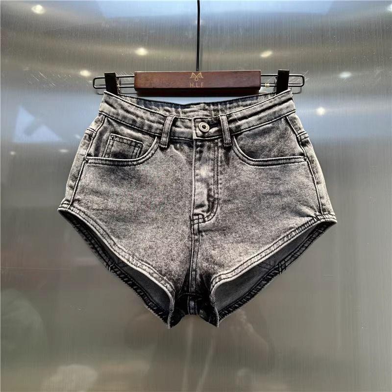 

Low Waist Distressed Frayed Sexy Style Ultra Short Jeans 936 black Gray [high quality In Stock]] S