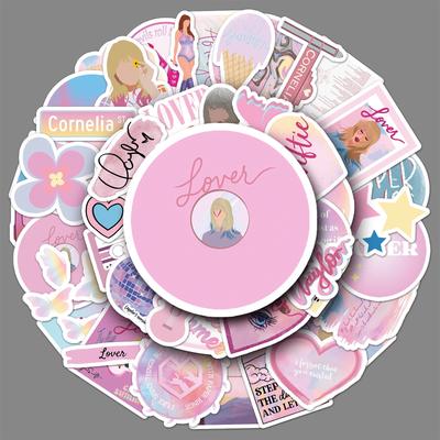 50 Graffiti Stickers Personalized Pink LOVER Decorative Mobile Phone Case Computer Tablet Stickers