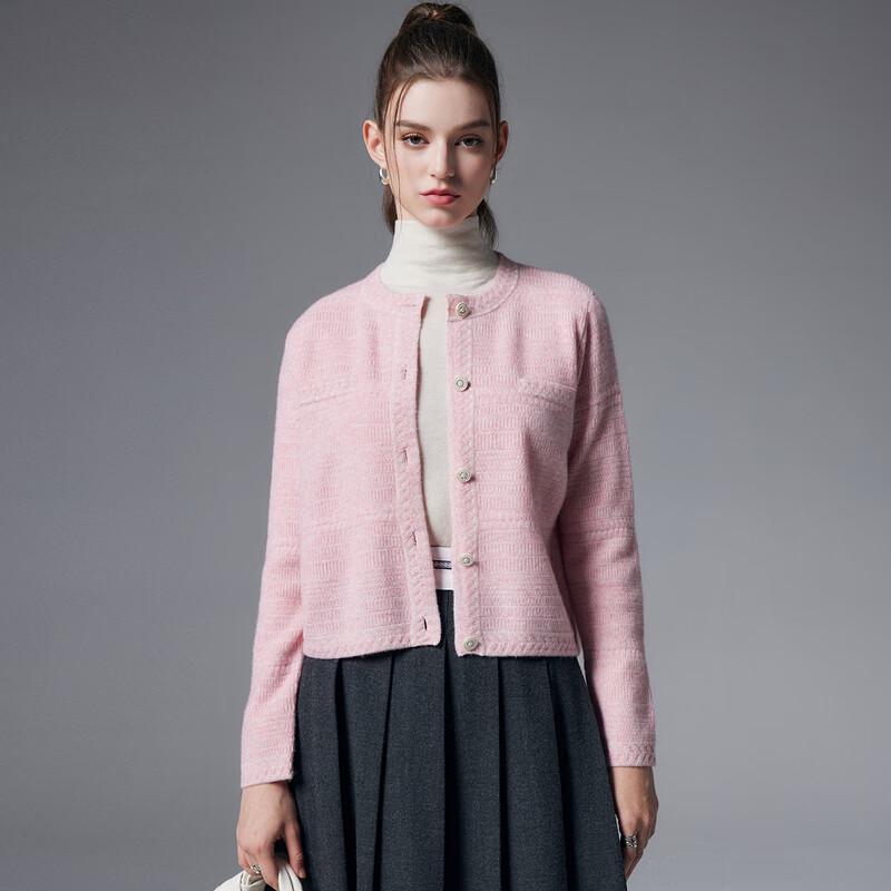 PALUOPO Women's 100% Cashmere Jacquard Cardigan