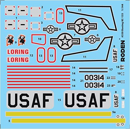 Roden 1/144 Scale American Boeing KC-135R Stratotanker Air Refueling Tanker Plastic Model Kit RE14350
