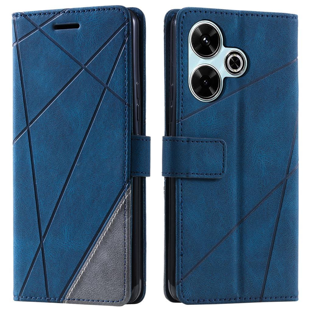 Leather Case for Xiaomi Redmi 13 5G/4G/Poco M6 4G/Redmi Note 13R 5G Splicing Wallet Phone Cover