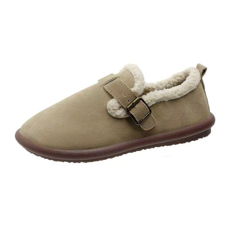 Birken Shoes with Fleece, Warm and Versatile, Soft Soles, Casual and Anti-slip, One-step Bean Shoes